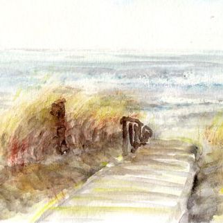 Bild - Meer/Dünen Aquarell